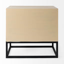 Ciara 32L x 16W Beige Fir Veneer 2 Drawer Accent Cabinet - Default Title
