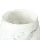 Volta I Short Gray Cream Glass Abstract Pattern Vase - Default Title