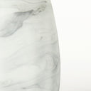 Volta I Short Gray Cream Glass Abstract Pattern Vase - Default Title