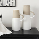Garand Small 13H Two-Toned White Natural Ceramic Jug - Default Title