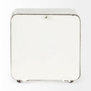 Karl 80L x 28W x 88H Rustic White Iron Rounded Square Table Clock - Default Title