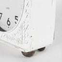 Karl 80L x 28W x 88H Rustic White Iron Rounded Square Table Clock - Default Title