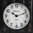 Karl 60L x 30W x 68H Rustic Black Iron Rounded Square Table Clock - Default Title