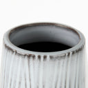 Tanami I Tall Dark BrownWhite Ceramic Vase - Default Title