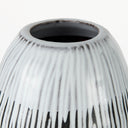 Tanami II Short Dark BrownWhite Glazed Ceramic Vase - Default Title