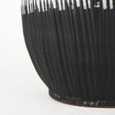 Tanami II Short Dark BrownWhite Glazed Ceramic Vase - Default Title