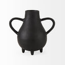 Cyrus Black Two handled Vase Decorative Object - Default Title