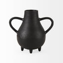 Cyrus Black Two handled Vase Decorative Object - Default Title