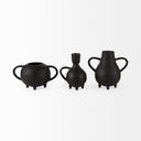 Cyrus Black Two handled Vase Decorative Object - Default Title
