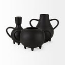 Cyrus Black Two handled Vase Decorative Object - Default Title