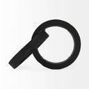 Rafiki Two Blackened Hammered Finish Metal Conjoined Circles - Default Title