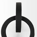 Rafiki Two Blackened Hammered Finish Metal Conjoined Circles - Default Title