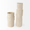 Cardon 144H Cream Ceramic Vase - Default Title