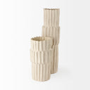 Cardon 230H Cream Ceramic Vase - Default Title