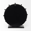 Marian 110L x 31W x 110H Black Studded Round Table Clock - Default Title