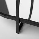 Evianna 30L x 7W x 7H Mirrored WBlack Metal Frame Tray - Default Title