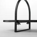 Evianna 30L x 7W x 7H Mirrored WBlack Metal Frame Tray - Default Title