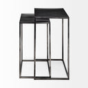 Kasey Set of 2 177L x 126W x 244H Galvanized Metal Nesting Accent Tables - Default Title