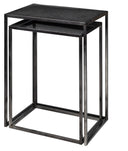 Kasey Set of 2 177L x 126W x 244H Galvanized Metal Nesting Accent Tables - Default Title