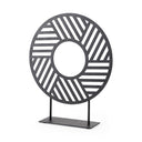 Micra 110L x 30W x 134H Matte Black Metal Decorative Object on a Stand - Default Title