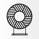 Micra 110L x 30W x 134H Matte Black Metal Decorative Object on a Stand - Default Title