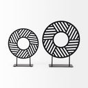 Micra 110L x 30W x 134H Matte Black Metal Decorative Object on a Stand - Default Title