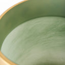 Minty 99L x 99W x 96H Green Glass Vase WMatte Gold Metal Neck Cuff - Default Title