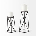 Sixx II Large Antiqued Metal Hexagonal Table Candle Holder - Default Title