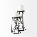 Sixx II Large Antiqued Metal Hexagonal Table Candle Holder - Default Title