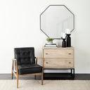 Ciara 32L x 16W Beige Fir Veneer 2 Drawer Accent Cabinet - Default Title