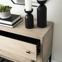 Ciara 32L x 16W Beige Fir Veneer 2 Drawer Accent Cabinet - Default Title