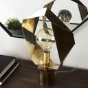 Shamir 15L x 15W Gold Geometric Metal Table Lamp - Default Title