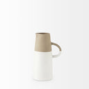 Garand Small 13H Two-Toned White Natural Ceramic Jug - Default Title