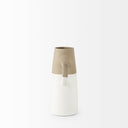 Garand Small 13H Two-Toned White Natural Ceramic Jug - Default Title