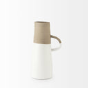 Garand Medium 15H Two-Toned White Natural Ceramic Jug - Default Title