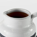 Harmon I Small White w Charcoal Stripes Ceramic Jug - Default Title