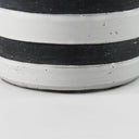 Harmon I Small White w Charcoal Stripes Ceramic Jug - Default Title