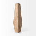 Allen I Large Natural Wooden Base Oval Vase - Default Title