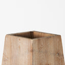 Allen I Large Natural Wooden Base Oval Vase - Default Title