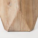 Allen I Large Natural Wooden Base Oval Vase - Default Title