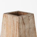Allen II Small Natural Wooden Base Oval Vase - Default Title