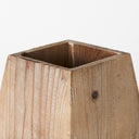 Allen III Tall Natural Wooden Base Oval Vase - Default Title
