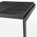 Kiran 17L x 17W x 30H Black Wood W Black Metal Base C-Shape Bar Stool - Default Title
