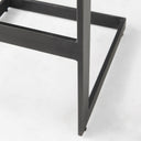 Kiran 17L x 17W x 30H Black Wood W Black Metal Base C-Shape Bar Stool - Default Title