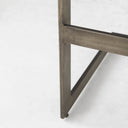 Kiran 17L x 17W x 30H Medium Brown Wood W Antique Nickel Finished Metal Frame Bar Stool - Default Title