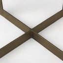 Faye Set of 2 19L x 19W x 26H Beige Finished Wood W Gold Metal Base Accent Tables - Default Title