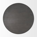 Maxwell 34L x 34W x 16H Dark Brown Wood W Black Metal Pedestal Base Round Coffee Table - Default Title