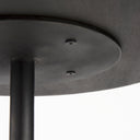 Maxwell 20 Round Dark Brown Wood w Black Metal Pedestal Side Table - Default Title