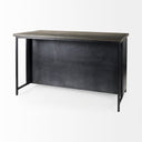 Dimitra 620L x 320W x 360H Dark Iron WGlass Doors Kitchen Island - Default Title