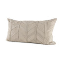 Ivivva 14L x 26W Beige Fabric Textured Decorative Pillow Cover - Default Title